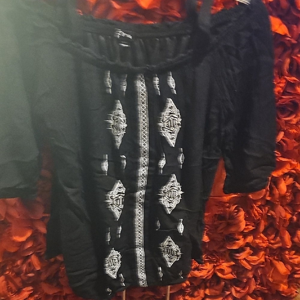 Art Class Girla Black and White Tunic Top Size 10/12